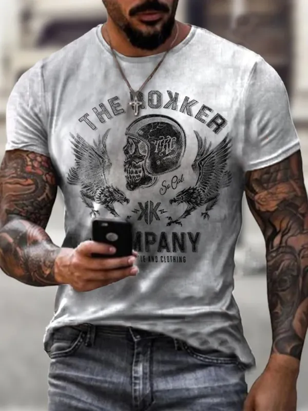 Mens Retro Motorcycle Riding T-shirt - Plazabery.chimpone.com 