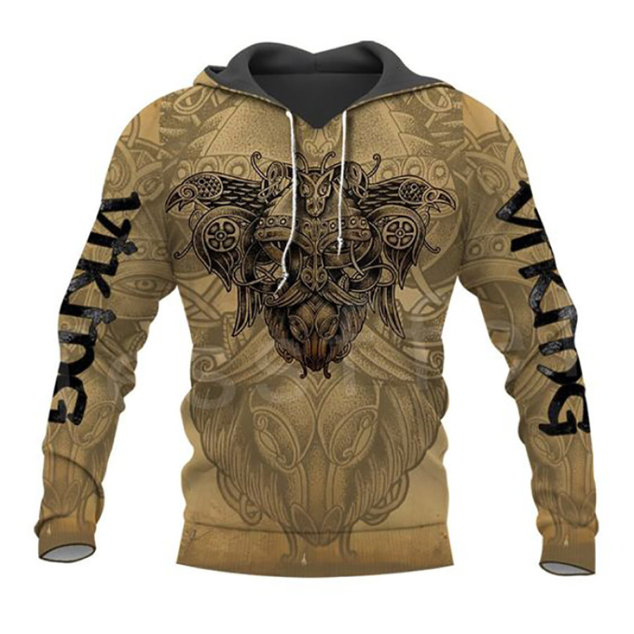 

Mens Vintage PLstar Cosmos Viking Tattoo Hoodie Sweatshirt