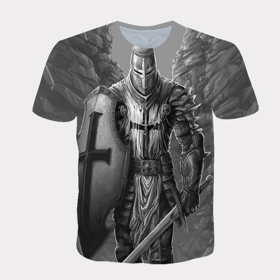 

Mens Outdoor Sports Crusader Graphic Print T-Shirt
