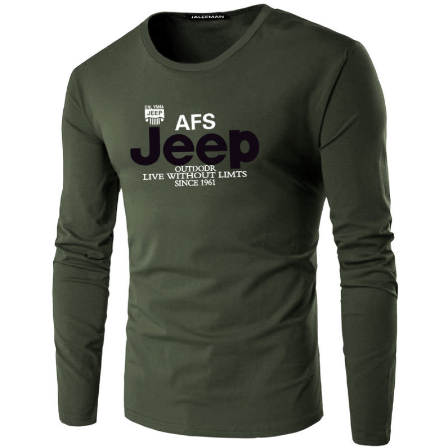 

Outdoor casual mens long sleeve T-shirt
