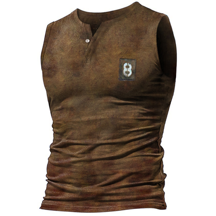 

Fashion retro casual sleeveless T-shirt