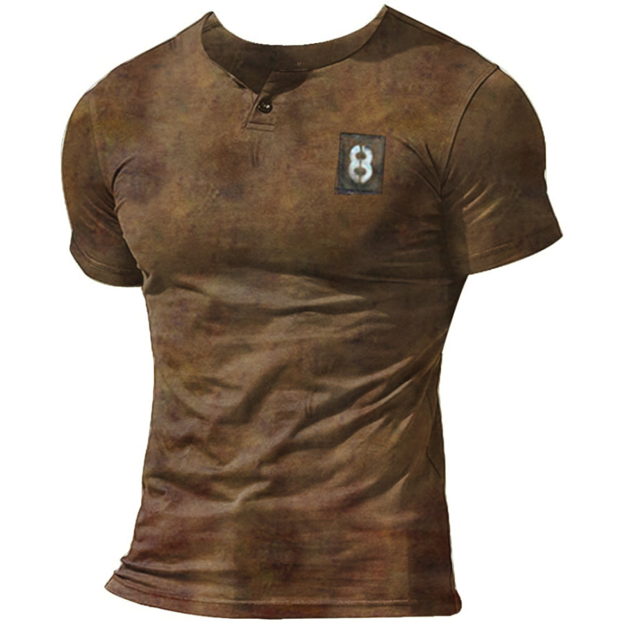 

Fashion retro casual short-sleeved T-shirt