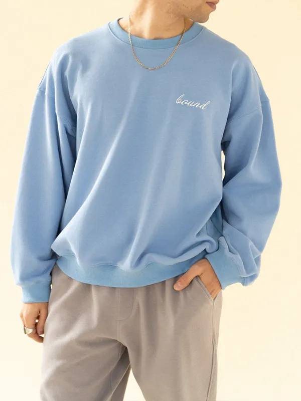 Blue Fashion Modern Casual Long Sleeve Sweatshirt - Oasisjoy.com 