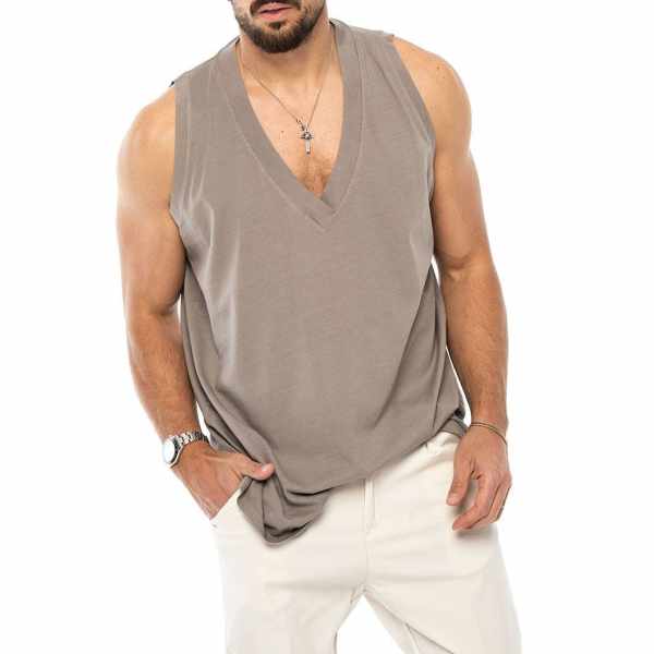 deep v neck vest