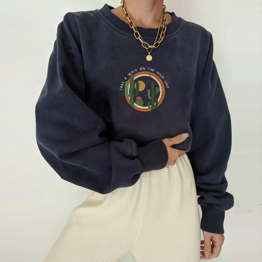 Modern Printed Colour Long Sleeve Sweatshirt