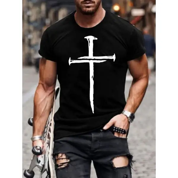 t shirt with cross print