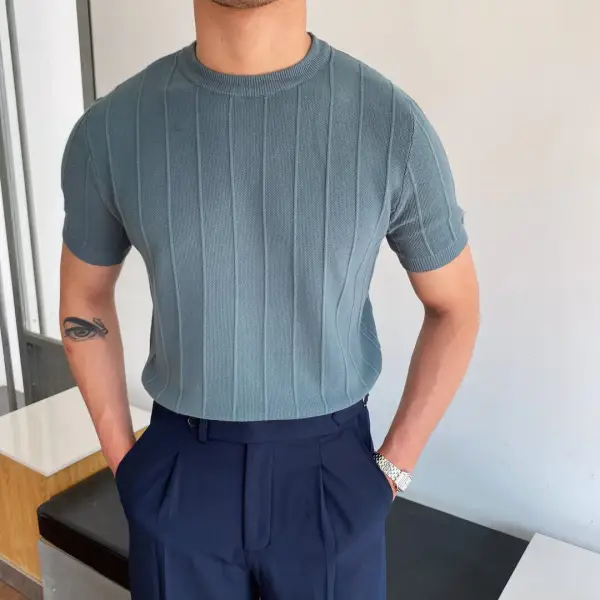 Summer mens knitted original T-shirt - Stormnewstudio.com 