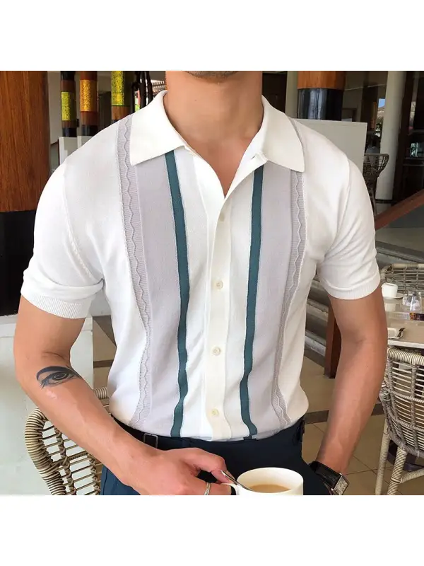 Gentleman single-breasted polo shirt - Plazabery.chimpone.com 