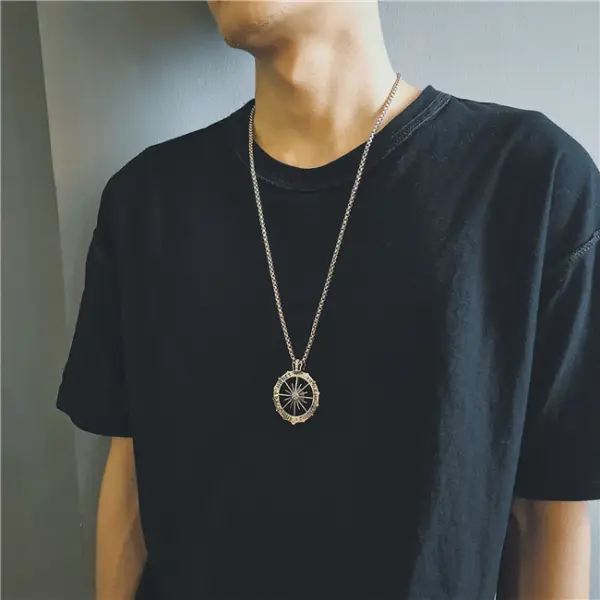 Necklace Men Ins Hip Hop Chain Pendant Trendy Men's Accessories Hiphop Double Retro - Fineyoyo.com 