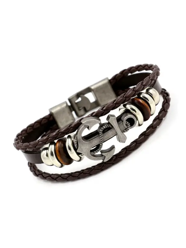 Anchor Leather Bracelet - Fashionmia.chimpone.com 