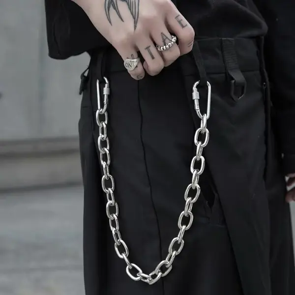 Original Homemade Bungee Lock Trousers Chain Waist Chain Chain Can Be Used As A Necklace Men And Women Trend Fashion Brand - Faciway.com 