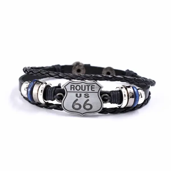 Route 66 Mother's Road Multilayer Leather Hand - Fineyoyo.com 