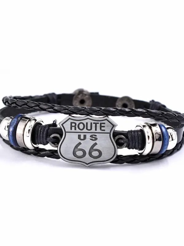 Route 66 Mother's Road Multilayer Leather Hand - Oasisjoy.com 