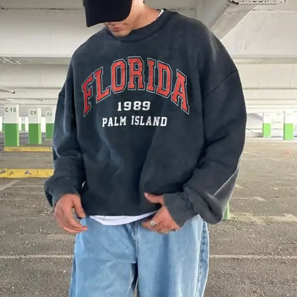 Retro Men's Florida Casual Print Sweatshirt - Blaroken.com 