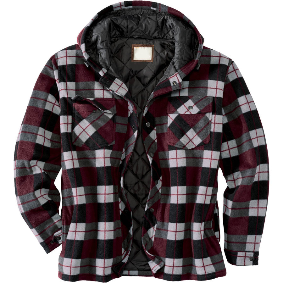 

Men's Autumn & Winter Casual Check Hooded Jacket