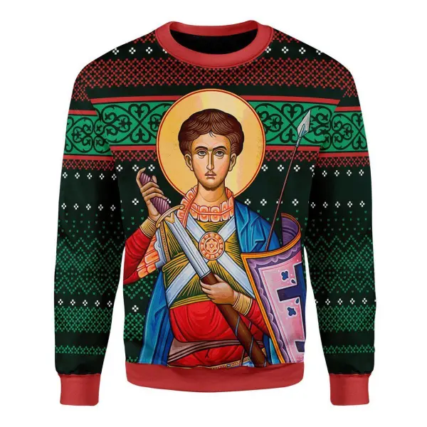 قميص من النوع الثقيل للرجال من St. Demetrios Ugly Christmas - Woolmind.com 