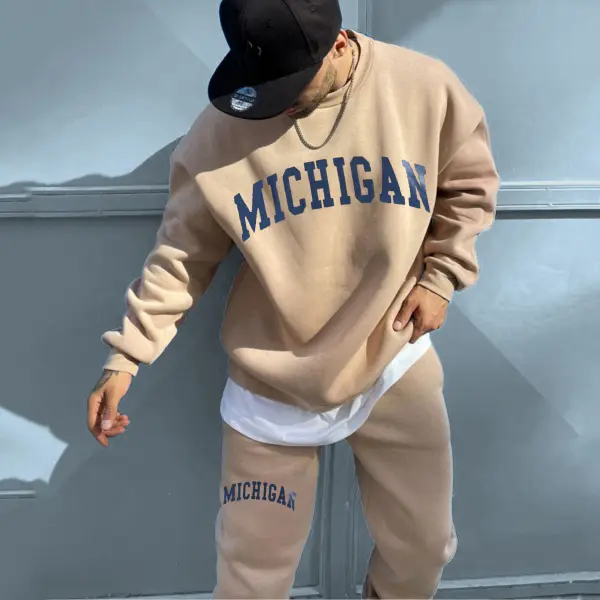 Retro Men's MICHIGAN Sweatshirt - Kalesafe.com 