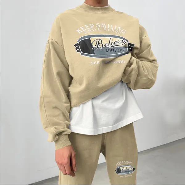 Retro Men's Sweatshirt - Woolmind.com 