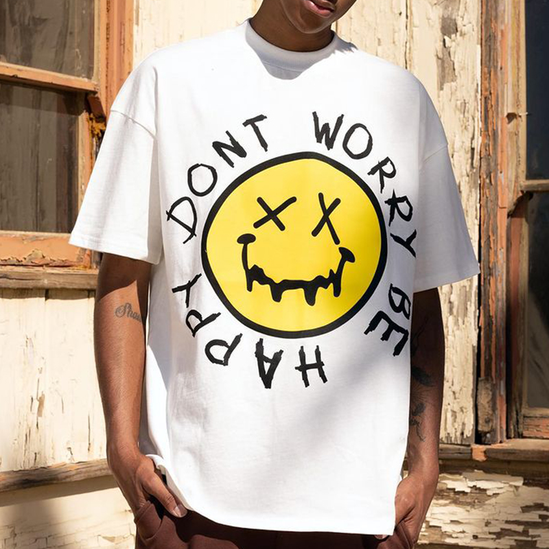 Printed Crew Neck Short Sleeve T shirt