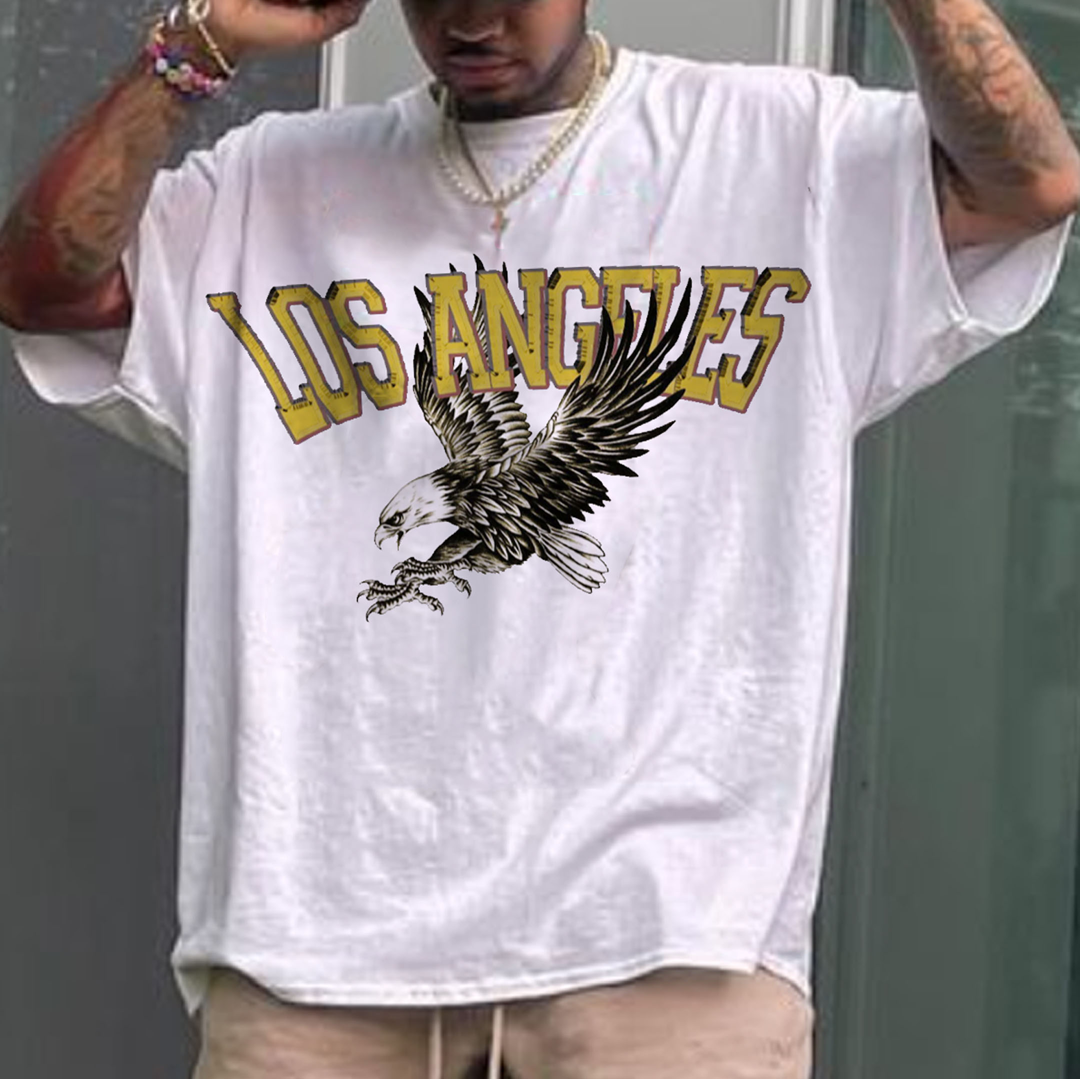 Retro Los Angeles Eagles Oversized T shirt