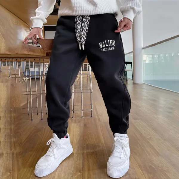 Pantaloni Della Tuta Ricamati MALIBU Da Uomo - Faciway.com 