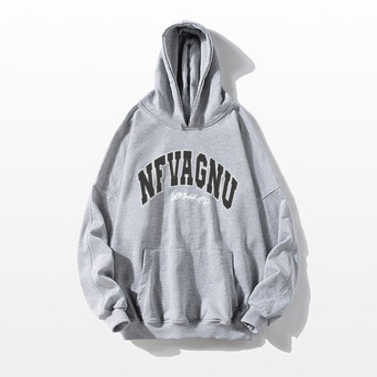 Unisex Vintage Alphabet Print Hoodie
