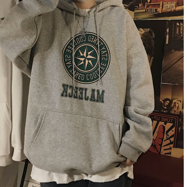 Unisex Vintage Logo Print College Hoodie