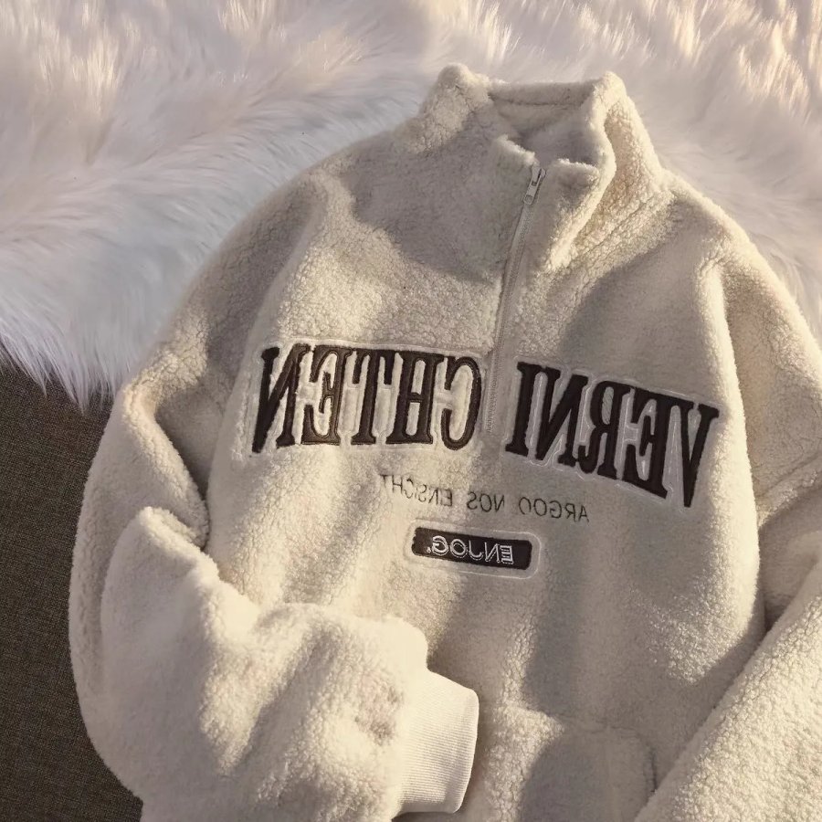 

Unisex Plush Polo Sweatshirt