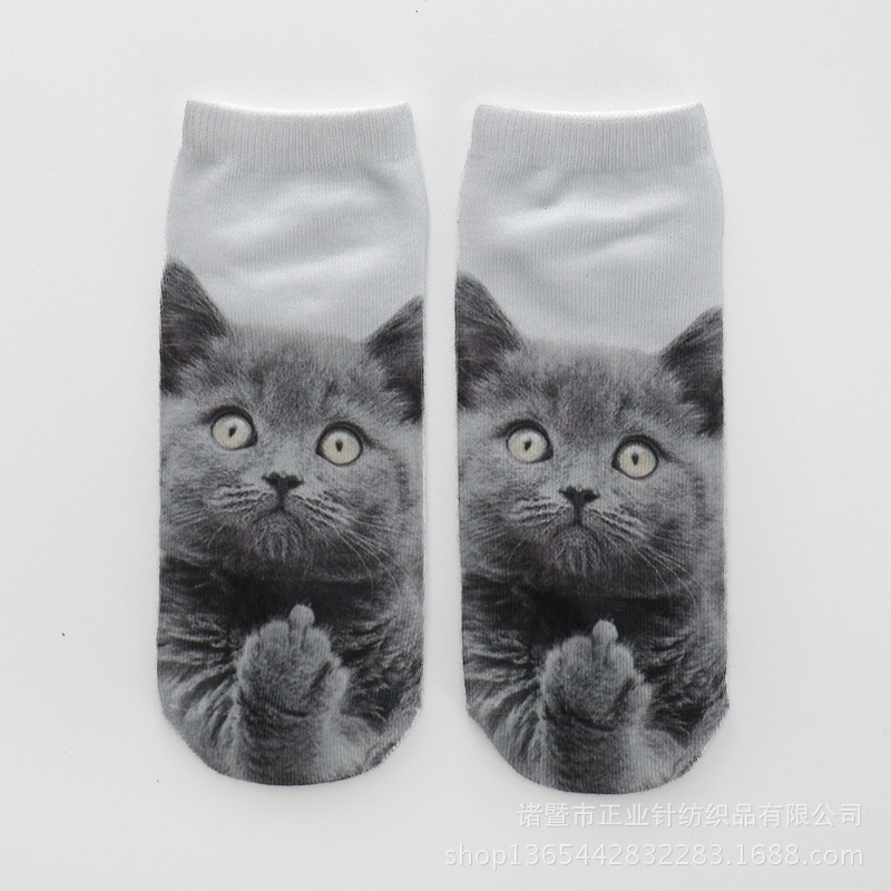 Unisex 3D Cat Print Socks