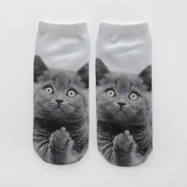 Unisex 3D Cat Print Socks - Yiyistories.com 