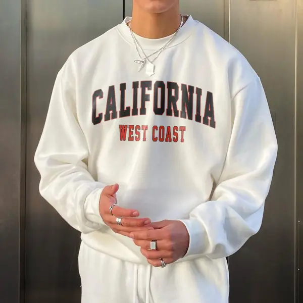 Men's Retro California Oversized Sweatshirt - Faciway.com 