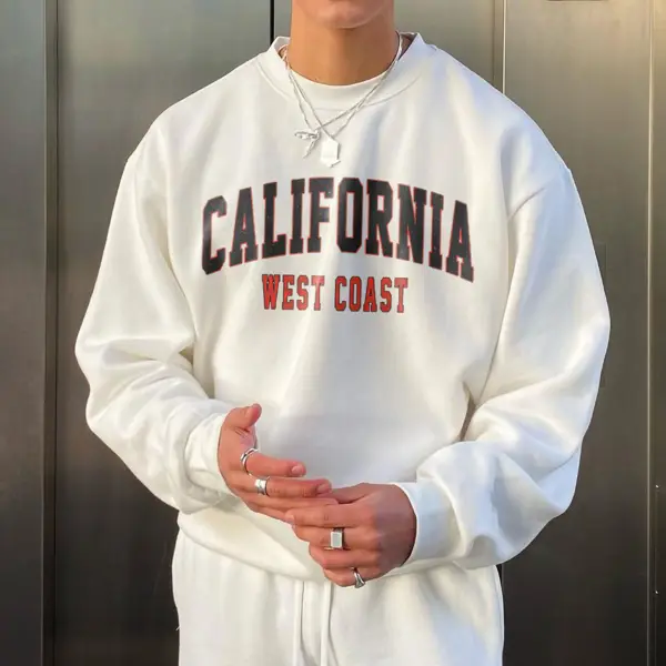 Sweat Oversize Retro California Pour Homme - Faciway.com 