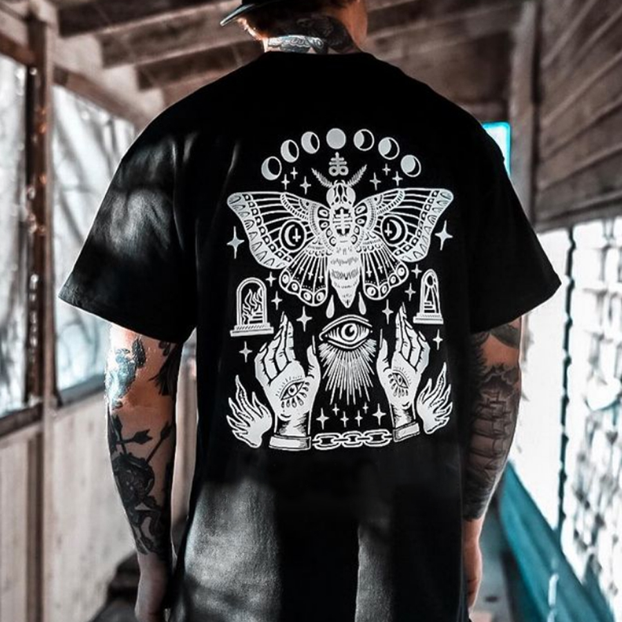 Fashion Tattoo Printed Mens T shirt