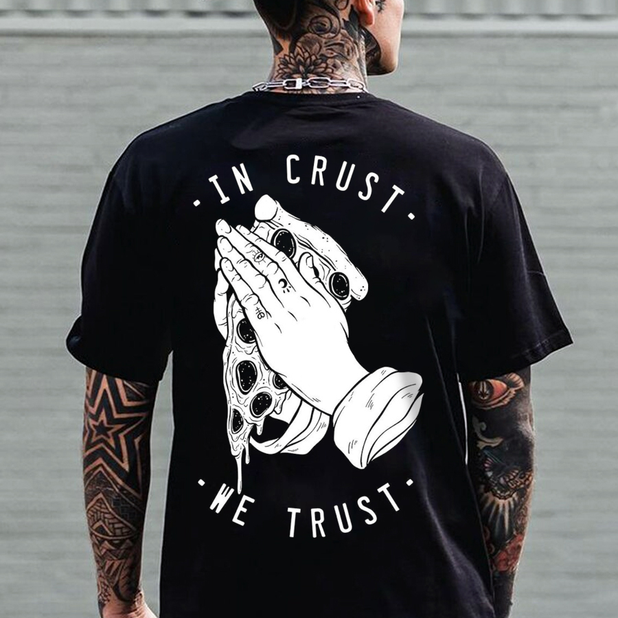 Pizza Printed Mens Cotton T shirt