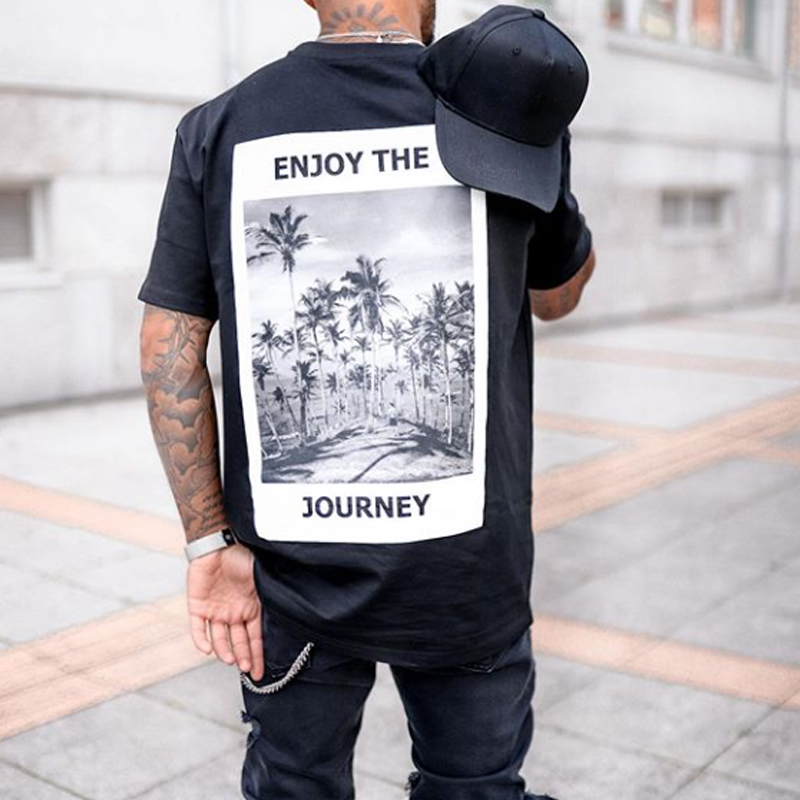 Summer Round Neck Short Sleeve Printed T shirt