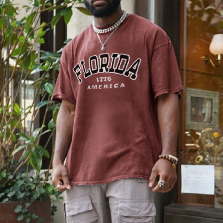 

Men's FLORIDA Printed Casual T-Shirt