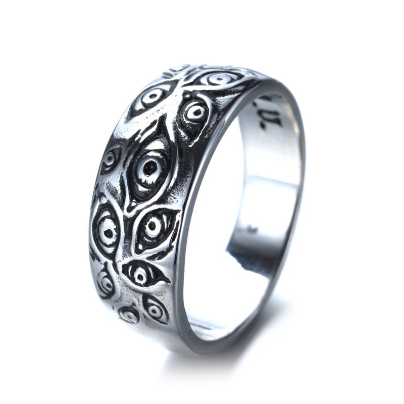 Europe And The United States Wish Amazon Devil's Eye Ring God's Eye Ring Retro Hip hop Punk Style Gothic Style