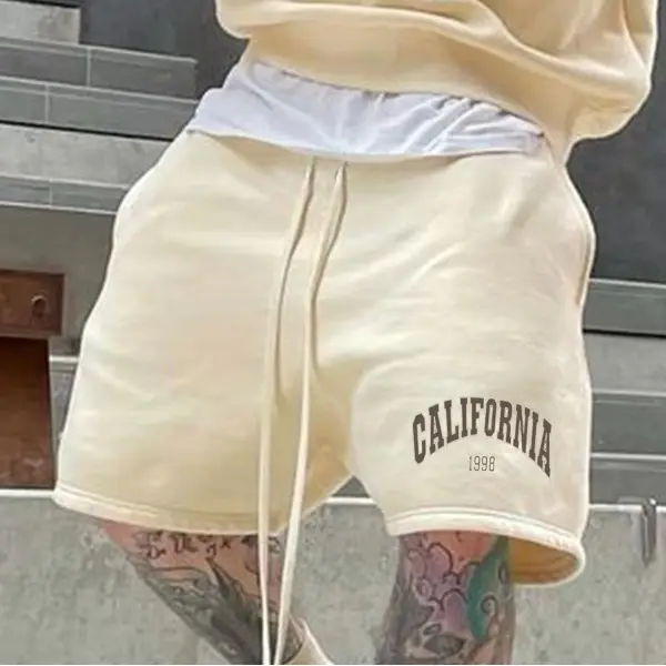 Мужские весенние и летние винтажные спортивные штаны California - Paleonice.com 