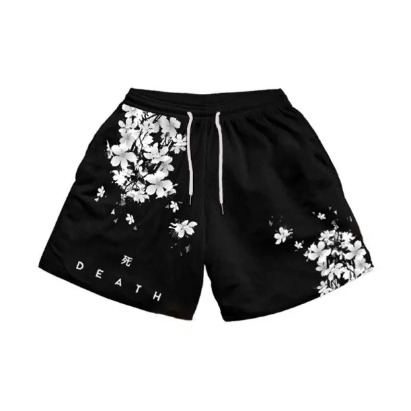 Pantaloncini In Rete Con Fiori Di Ciliegio - Faciway.com 