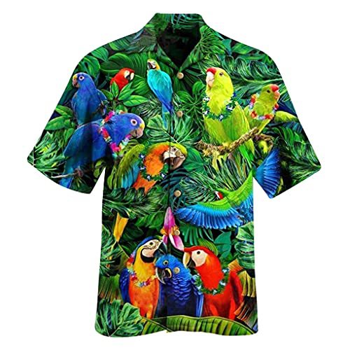 Hawaiian Print Short Sleeve Chic Shirt