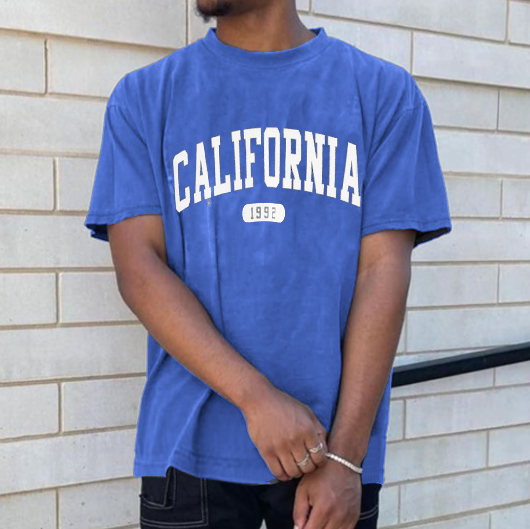 Retro Oversized California Men's T shirt
