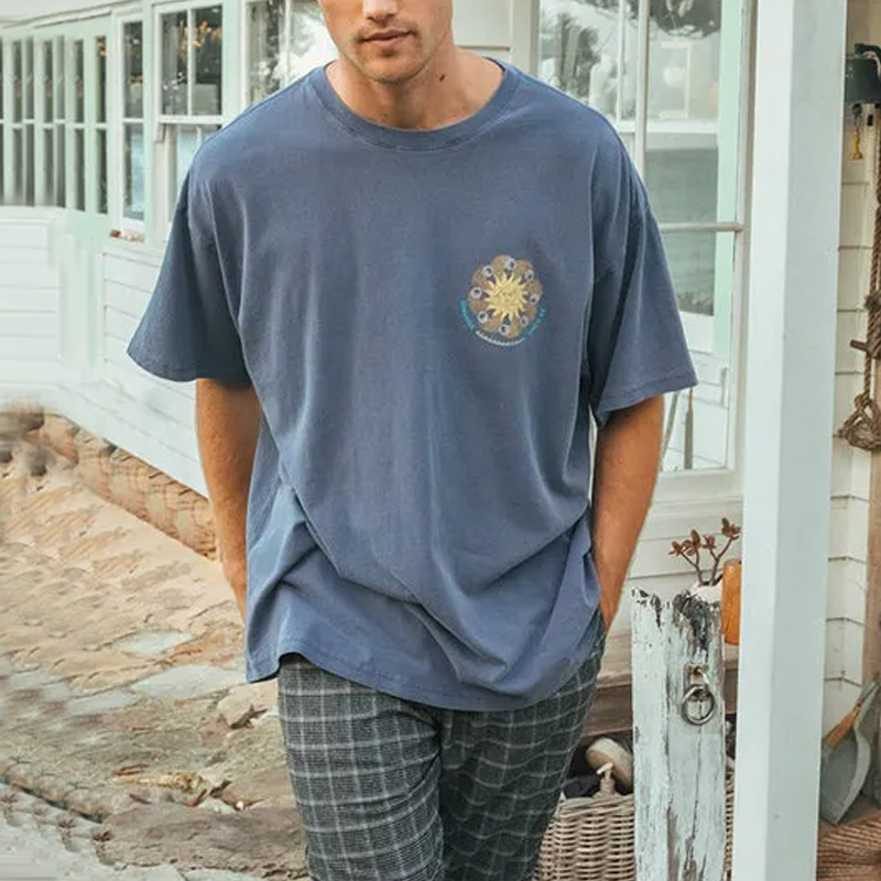 Summer Retro Pattern Short Sleeve Tee