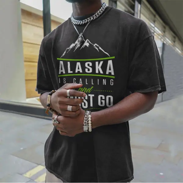 T-shirt Décontracté Surdimensionné « ALASKA » Pour Hommes - Faciway.com 