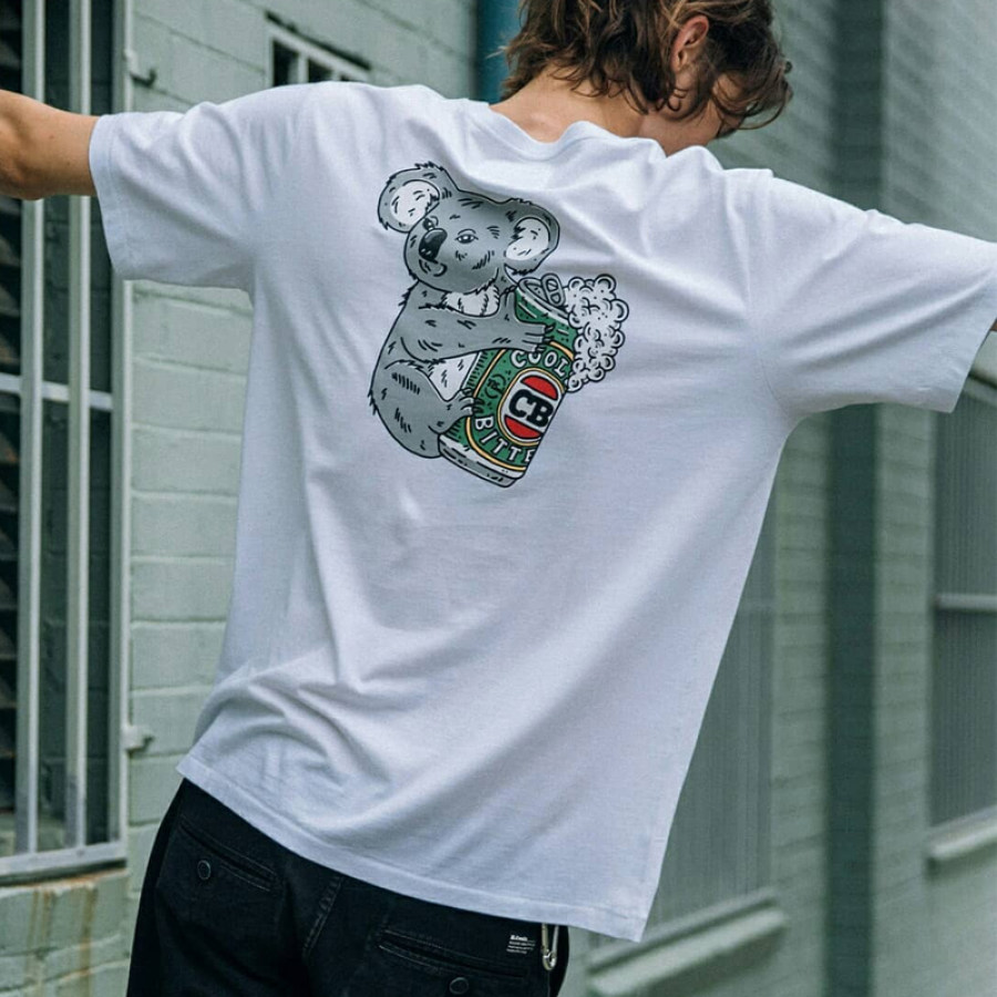 

Summer Koala Printed Casual Tee