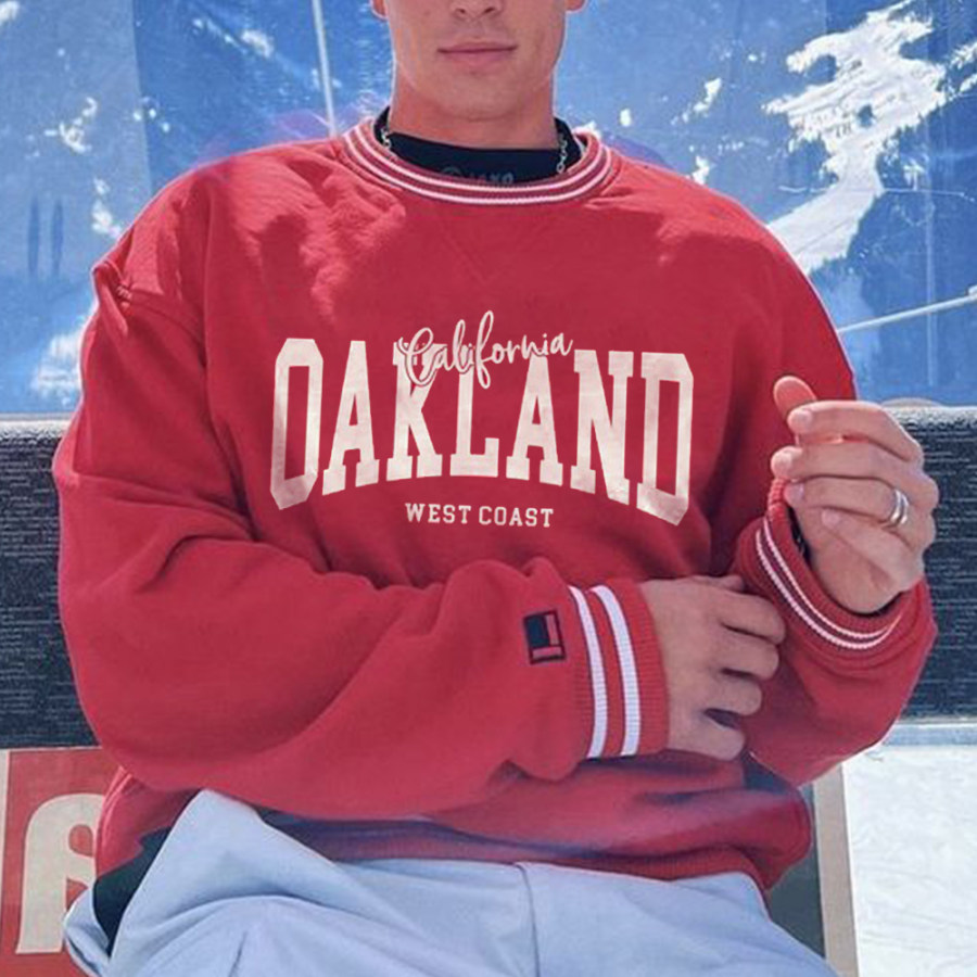 

Men's Oakland Print Crew Neck Sweatshirt