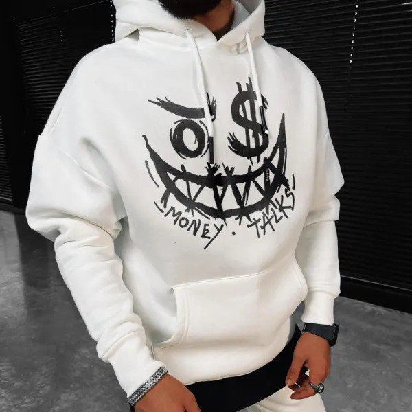 Money Talks Casual Men's Sweatshirt Hoodie - Faciway.com 