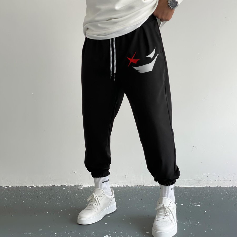 

Men's Smiley Fashion Retro Casual Sweatpants