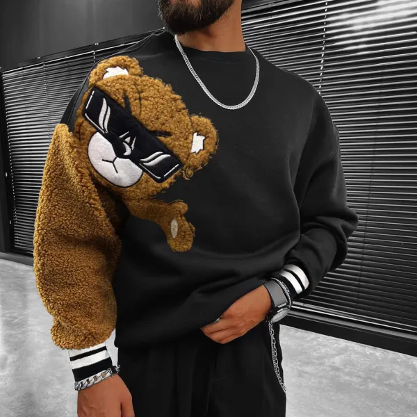 Men's Teddy Bear Oversized Sweatshirt - Yiyistories.com 