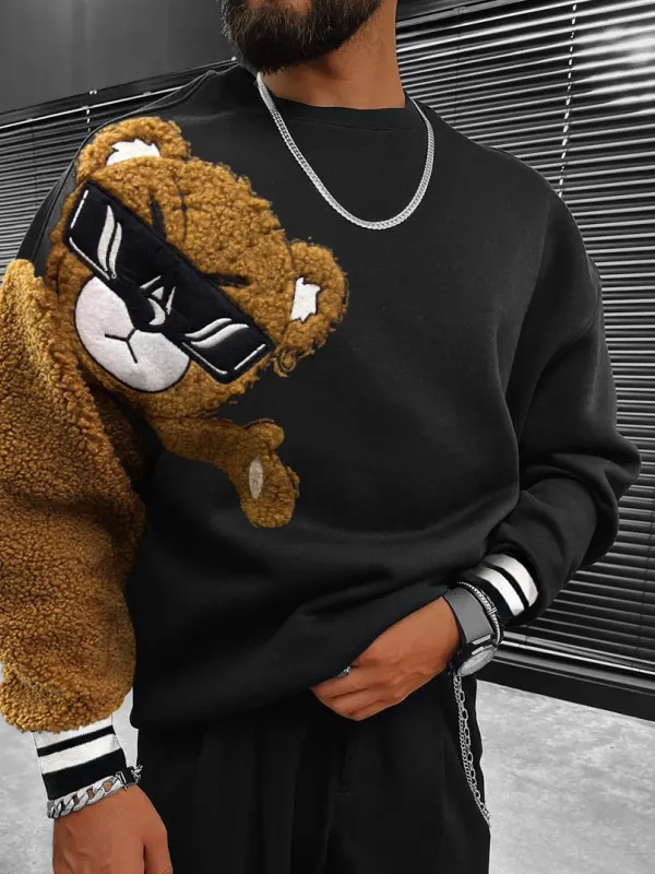 Men's Teddy Bear Oversized Sweatshirt - Mensoup.com