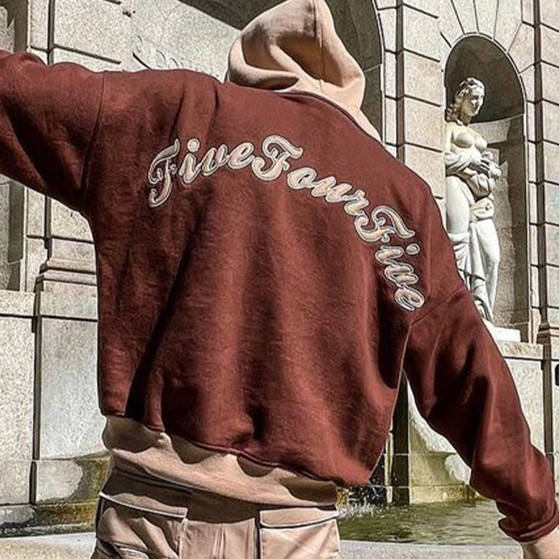 Oversized Men's Color Block Sweatshirt